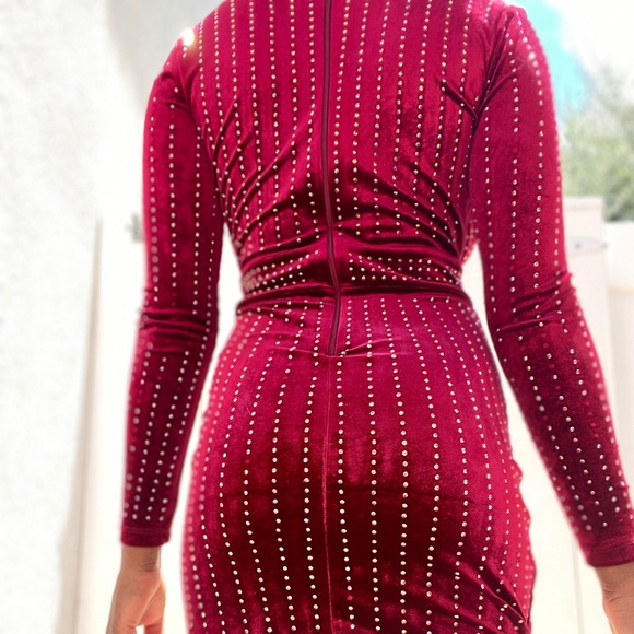 Windsor Dresses Sexy Form Fitting Red Dress With Rhinestones Poshmark